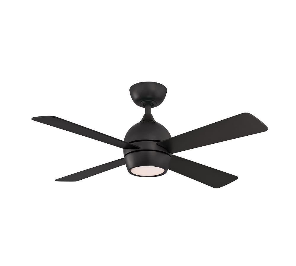 Indi Ceiling Fan + Light - Matte Black / 44"