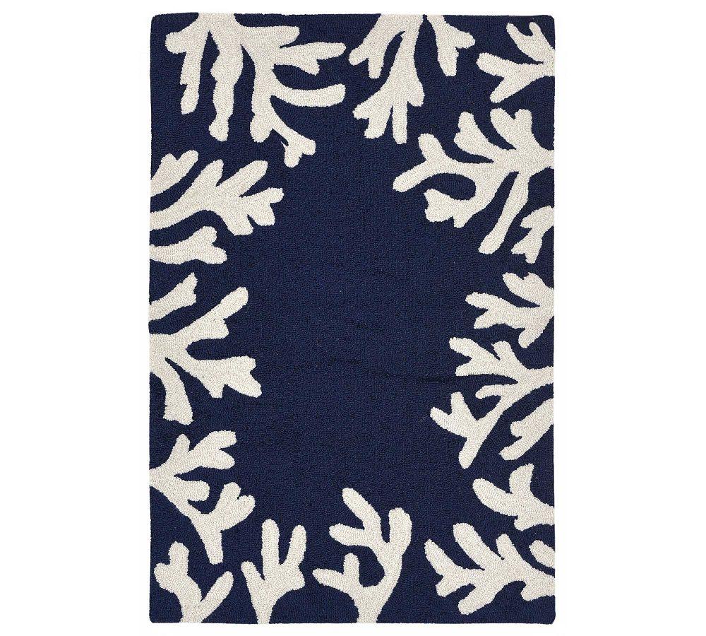 Coral Border Outdoor Rug