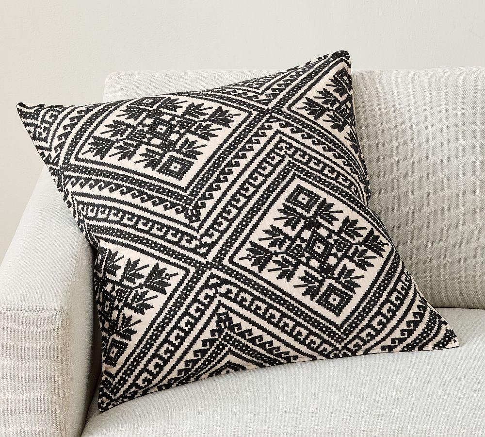 Fair Isle Embroidered Pillow