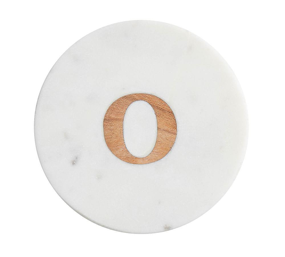 Alphabet Marble/Wood Coasters - Set of 4