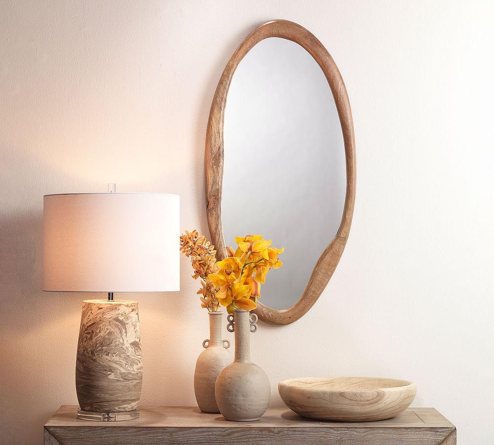 Hidden Hills Oval Mirror - Brown