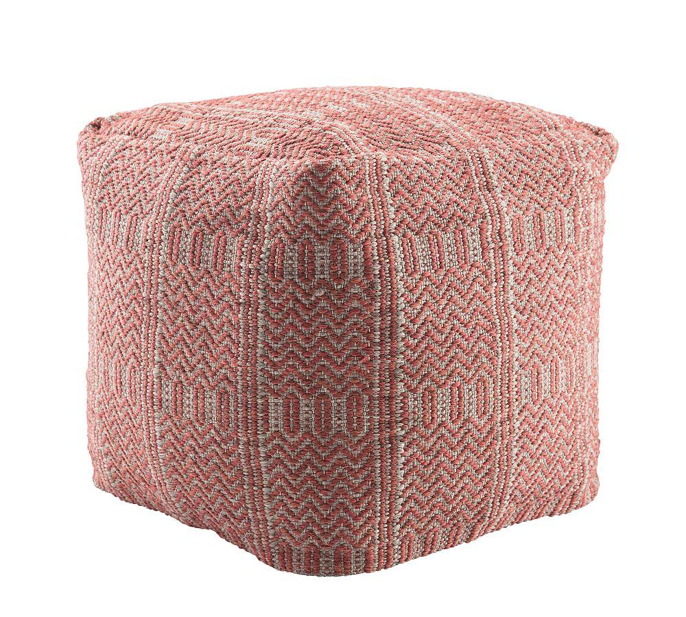 Jean Handwoven Outdoor Pouf