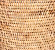 Tava Handwoven Rattan Round Waste Basket With Metal Liner