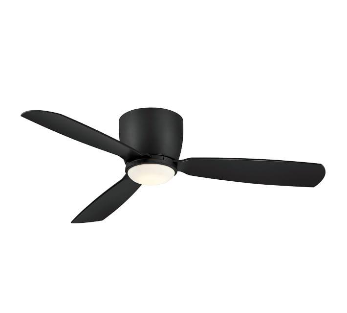 Embrace 52" Low Profile Black Ceiling Fan with LED Light and Remote