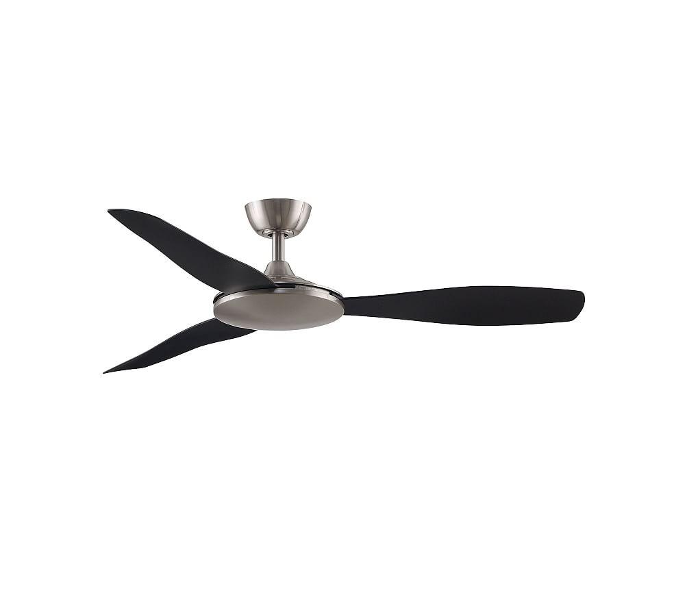 GlideAire 52" Smart Low Profile Ceiling Fan with Remote, Brushed Nickel and Black