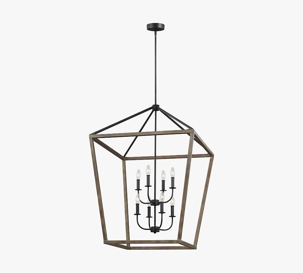 Buford Wood & Iron Chandelier (12"-26")