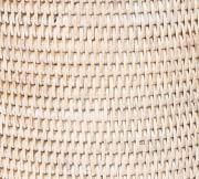 Tava Off-White Handwoven Rattan Round Waste Basket