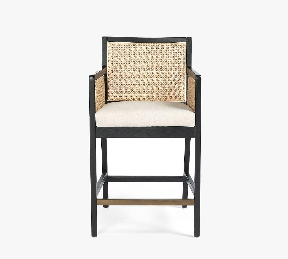 Jeni Bar and Counter Arm Stool - Black / Counter