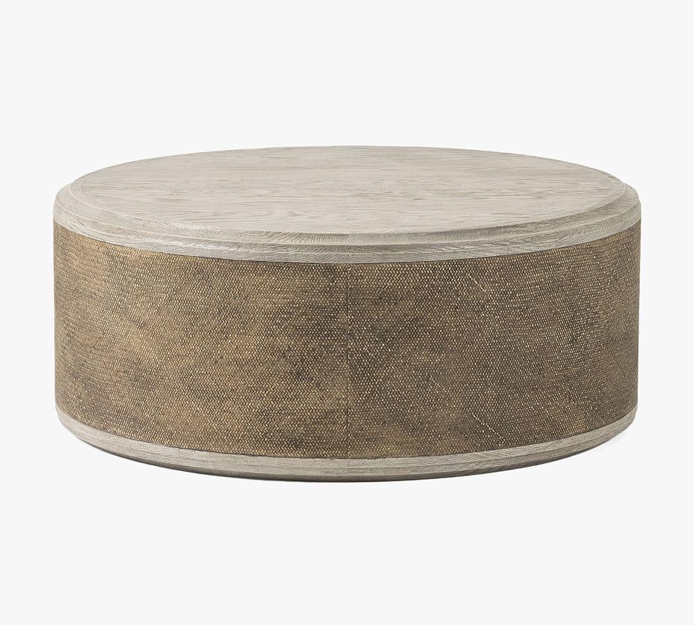 Beckett 39'' Weathered Blonde Pine Round Coffee Table