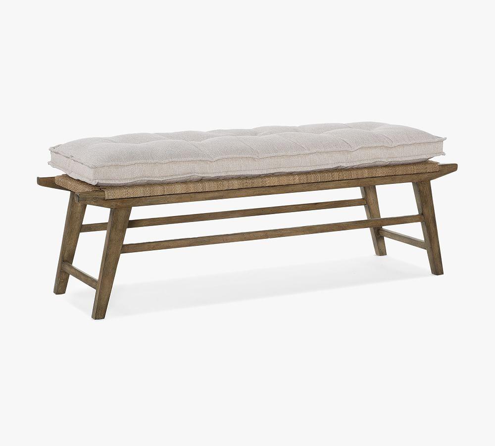 Cliffside Sundance 64.5" Beige Woven Rope Bed Bench