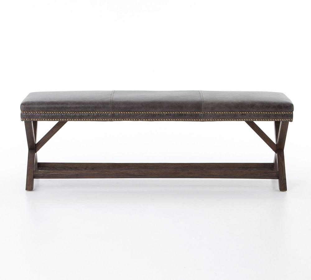 Aldrich Leather Bench (17.5")