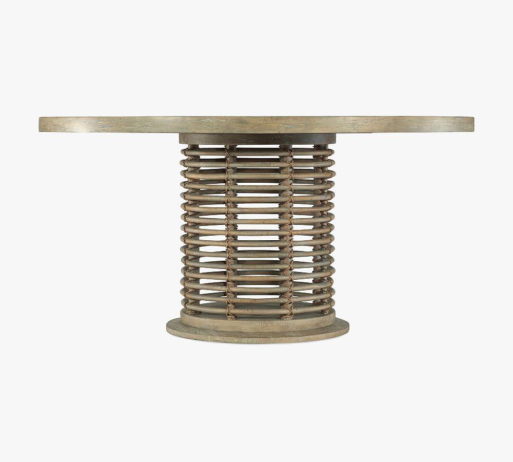Anders Round Reclaimed Wood Pedestal Dining Table (48"- 60")