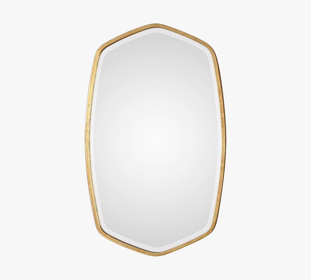 Eleganza Antique Gold Leaf Oval Wall Mirror 22" x 36"