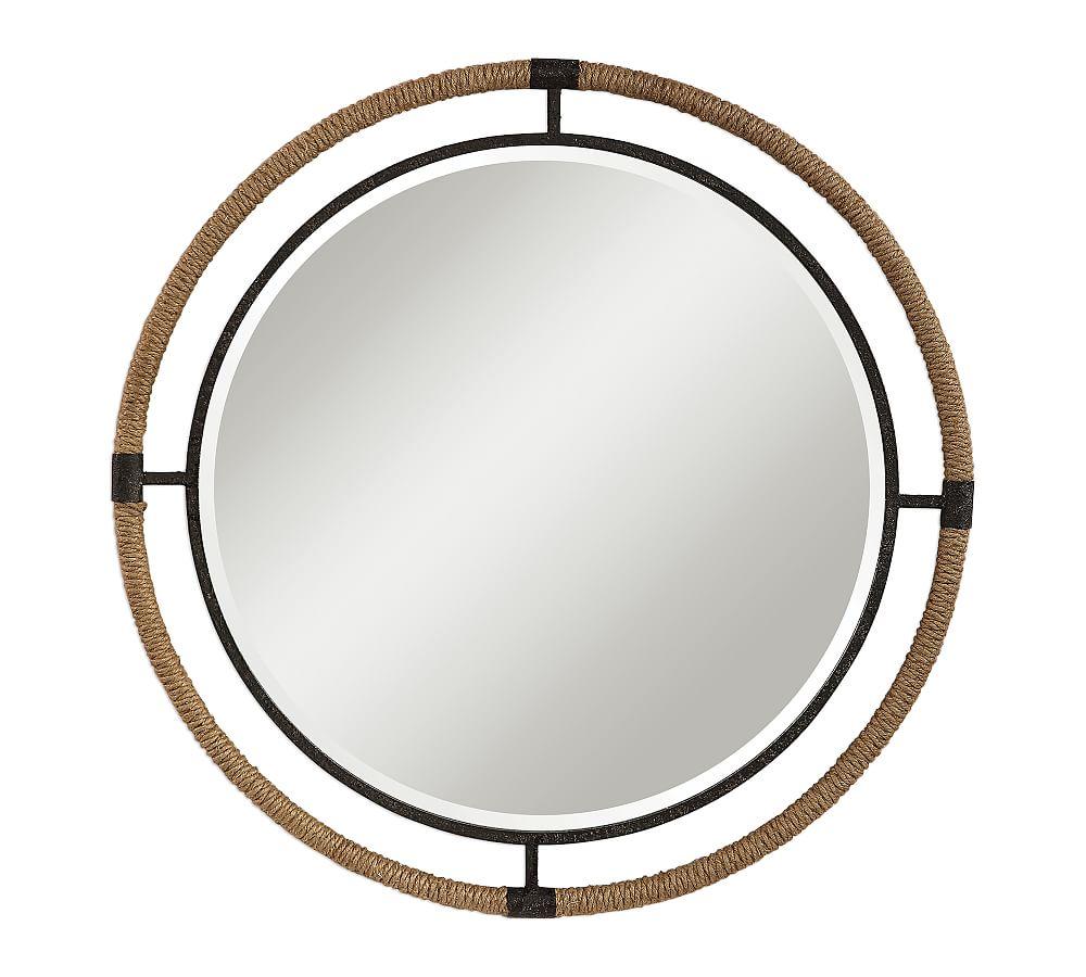 Starrett Iron & Rope Frame 36" Round Wall Mirror