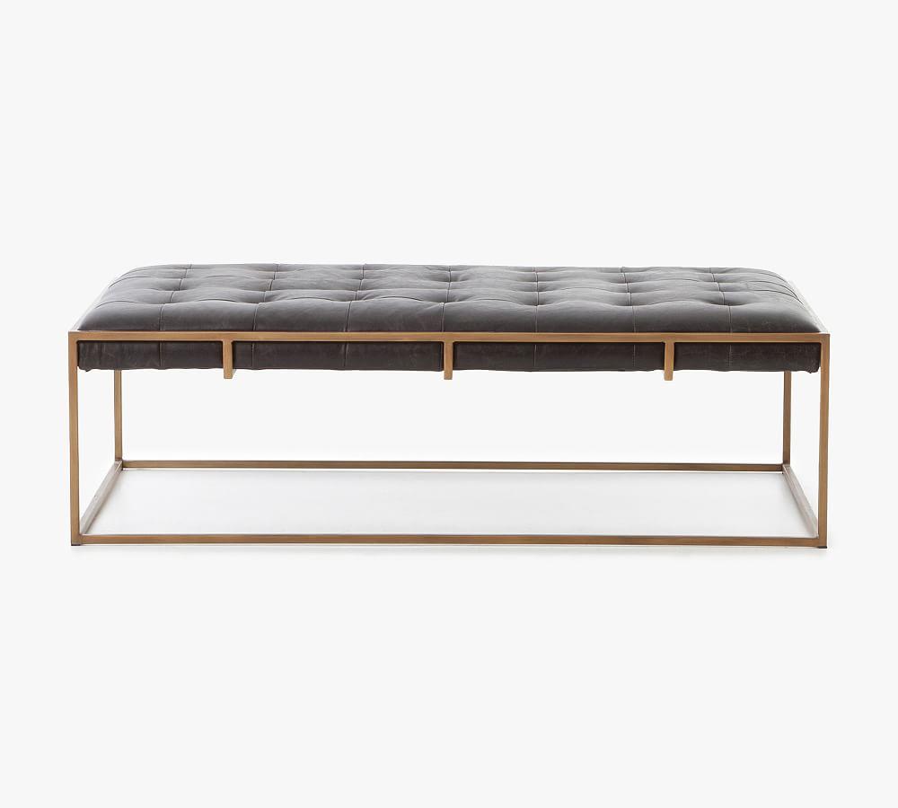 Olwina Square Leather Coffee Table
