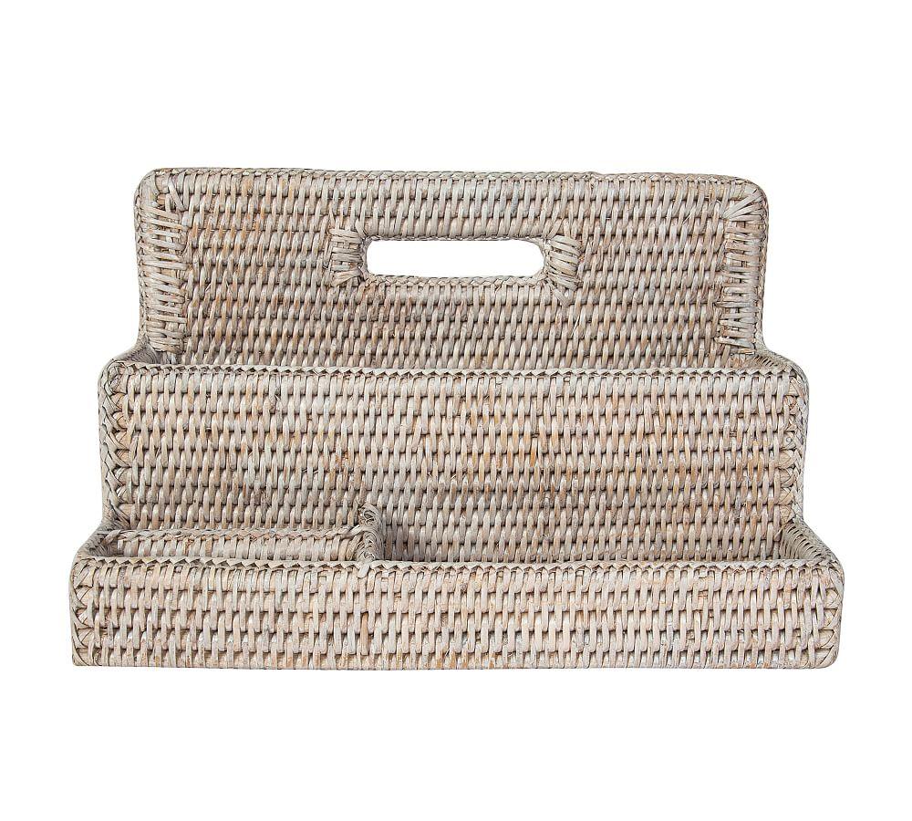 Tava Handwoven Rattan Standing Stationery Sorter