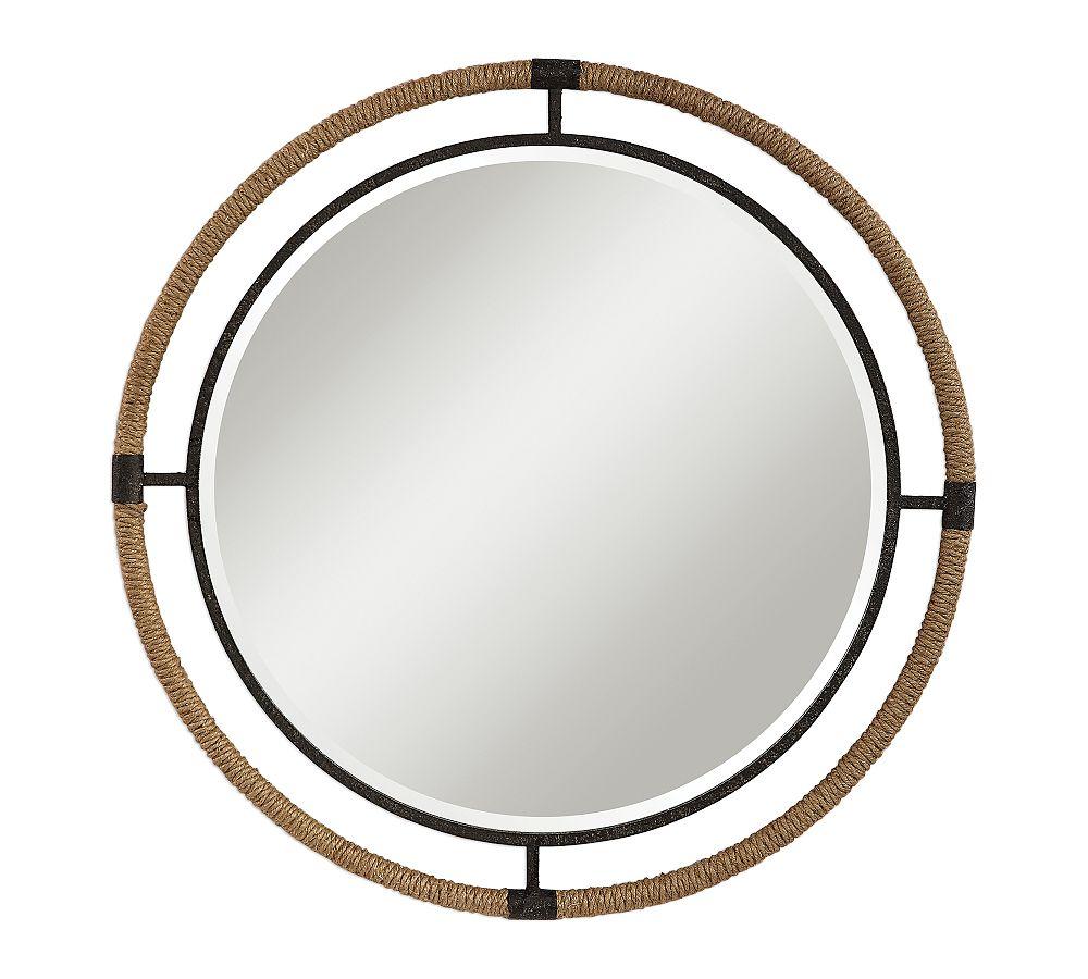 Starrett Iron & Rope Frame 36" Round Wall Mirror