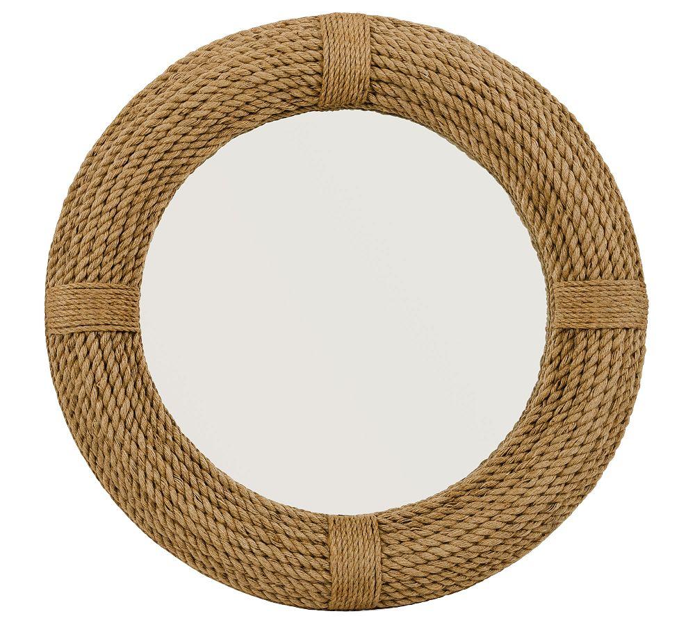 Evalyn Round Jute Mirror
