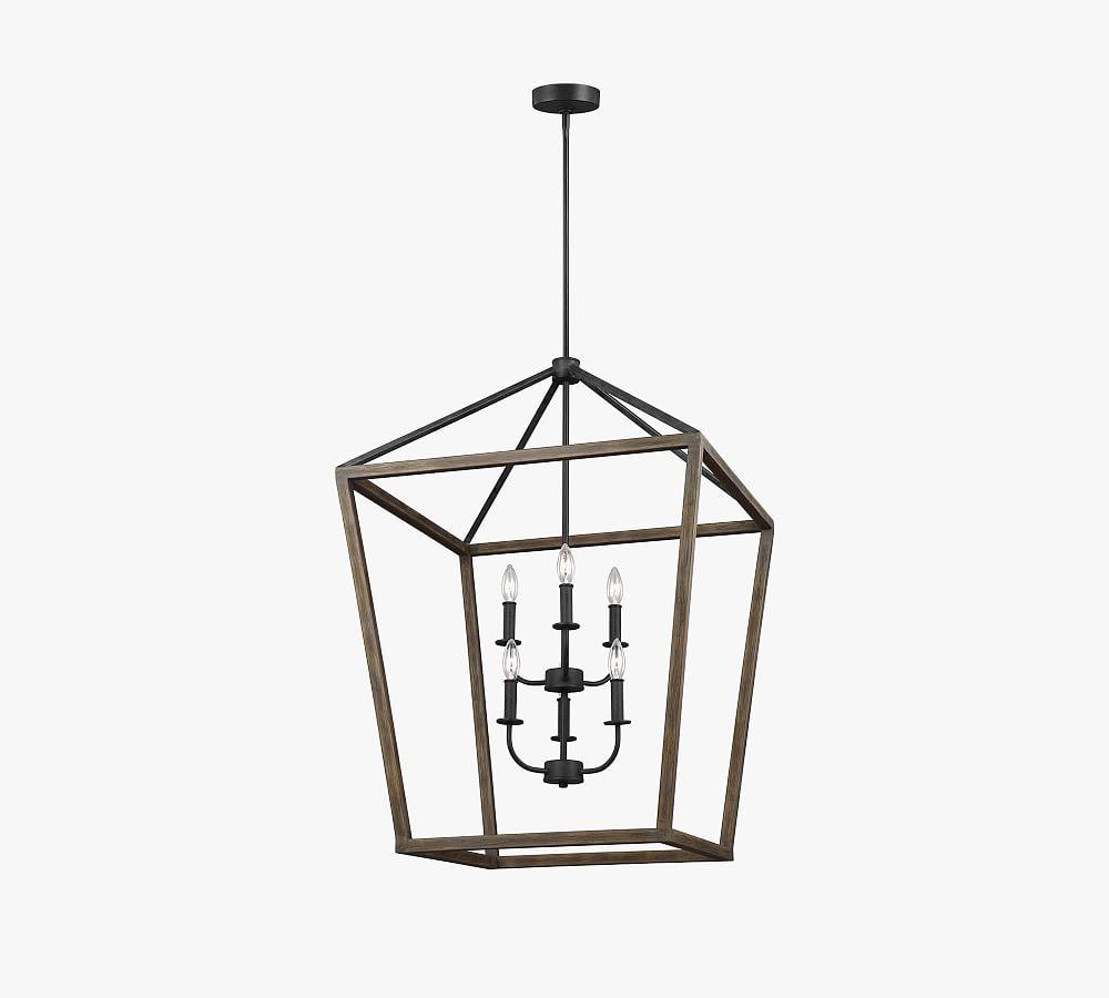 Buford Wood & Iron Chandelier (12"-26")