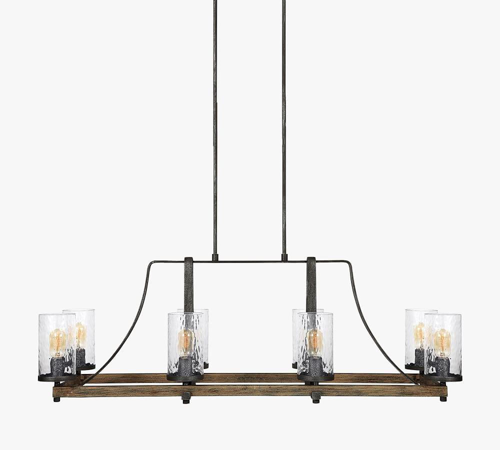 Steffens Wood & Iron Linear Chandelier (46")