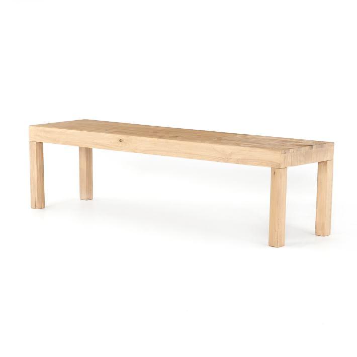 Beck 70'' Dry Wash Poplar Modern Shaker Dining Bench