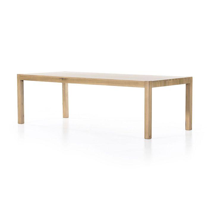 Isador Dry Wash Poplar 96" Parsons-Style Dining Table