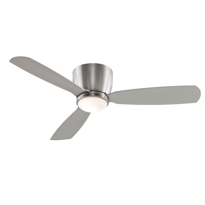 Sleek Modern 52" Black Low Profile Ceiling Fan with LED & Remote