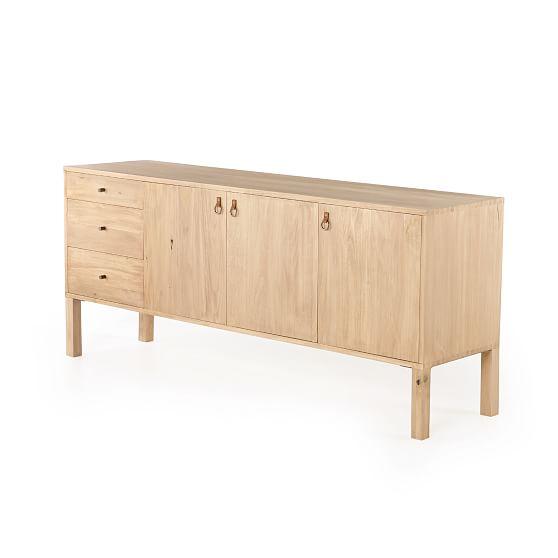 Isador Contemporary 74'' Brown Solid Poplar Sideboard