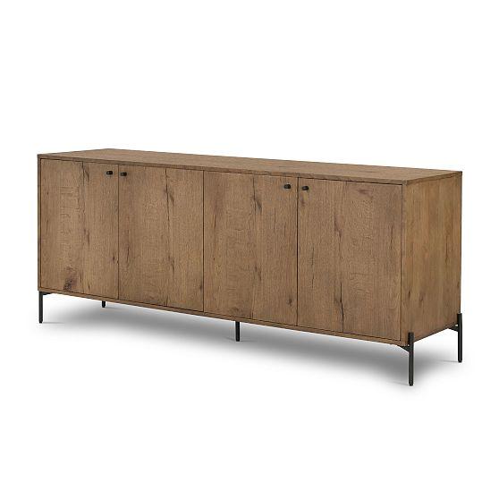 Eaton Contemporary Amber Oak & Black Resin Sideboard