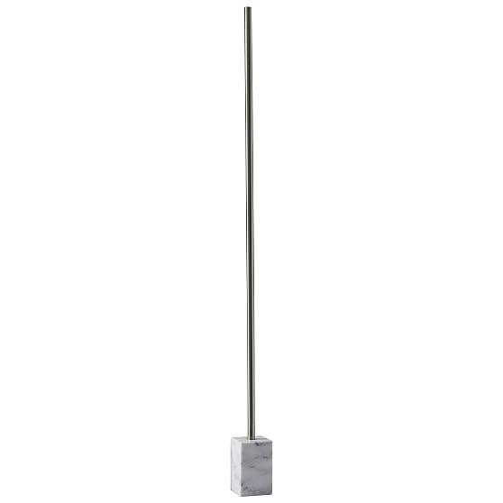 Felix 65'' Slim Brushed Steel Dimmable LED Floor Lamp with Marble Base