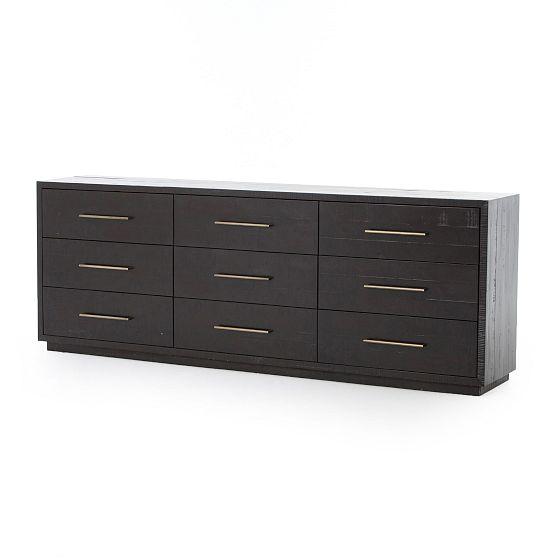 Alexa Burnished Pedestal 9-Drawer Dresser (88”)