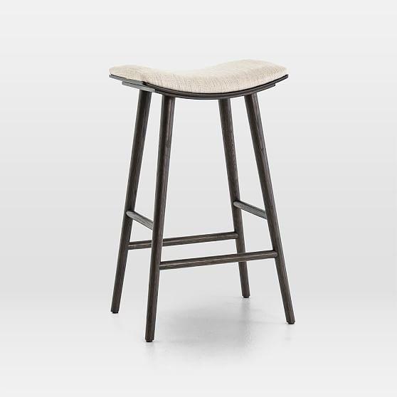 Oak Wood Saddle Bar & Counter Stools