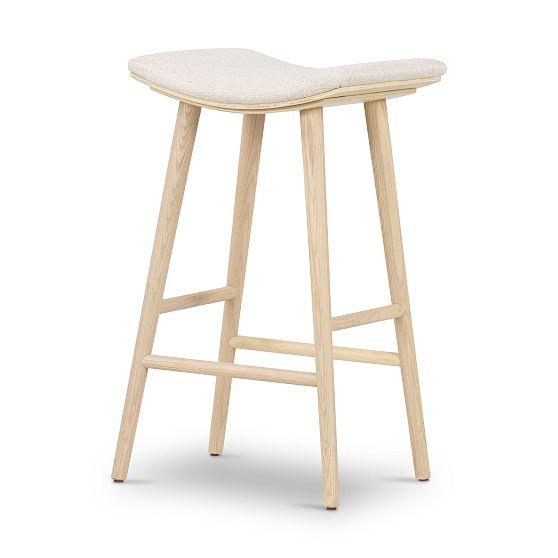 Oak Wood Saddle Bar & Counter Stools