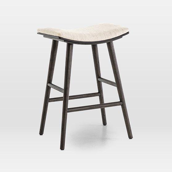 Oak Wood Saddle Bar & Counter Stools