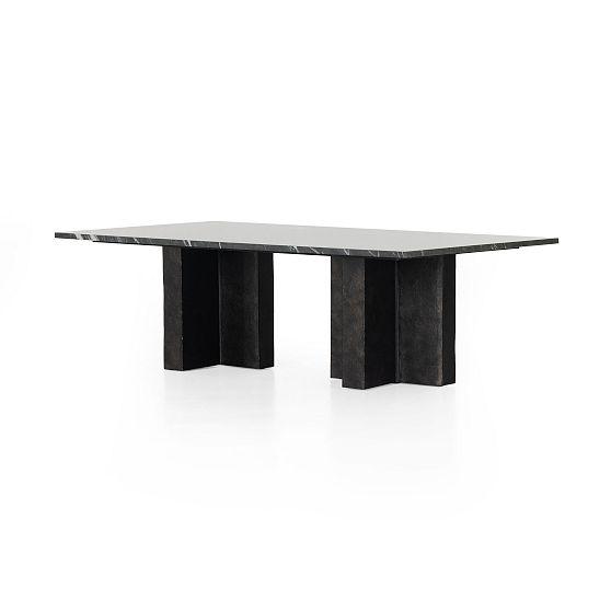 Aluminum Cross Base Rectangle Coffee Table (55")