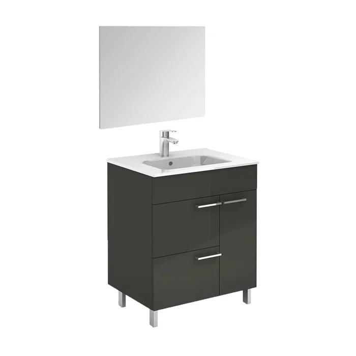 WS Bath Collections Elegance 31.5'' Single Bathroom Vanity with Ceramic Top with Mirror