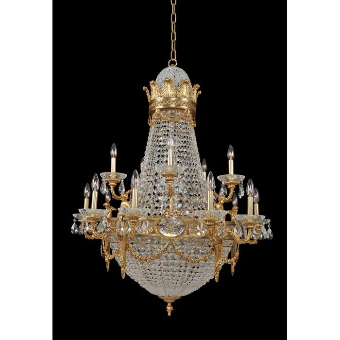 Allegri by Kalco Lighting Marseille 25 - Light Dimmable Empire Chandelier