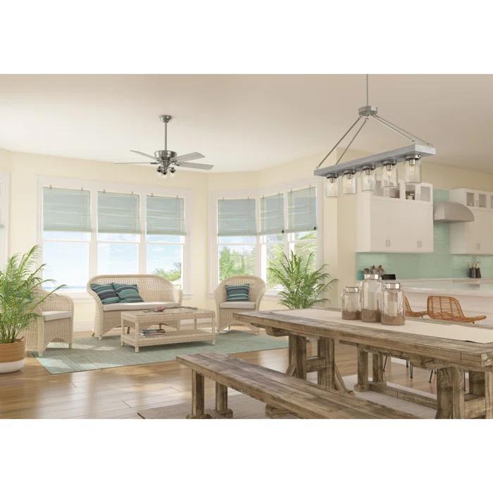 Devon Park 5 - Light Kitchen Island Linear Pendant
