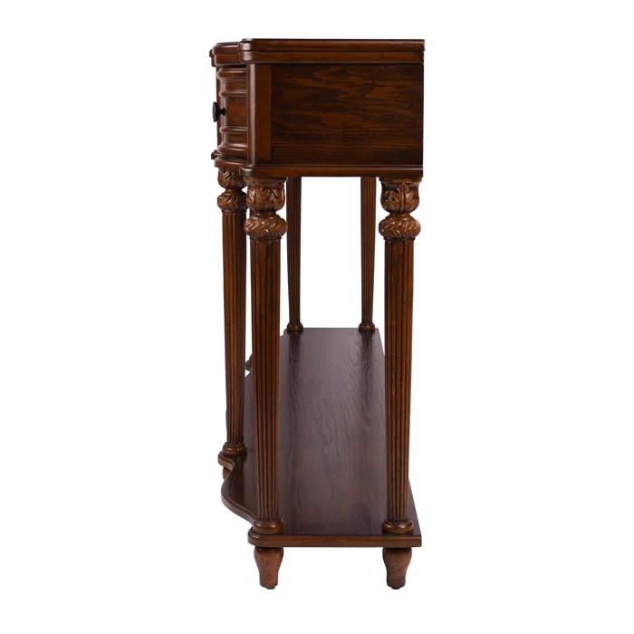 Vintage Oak 72" Console Table with Storage