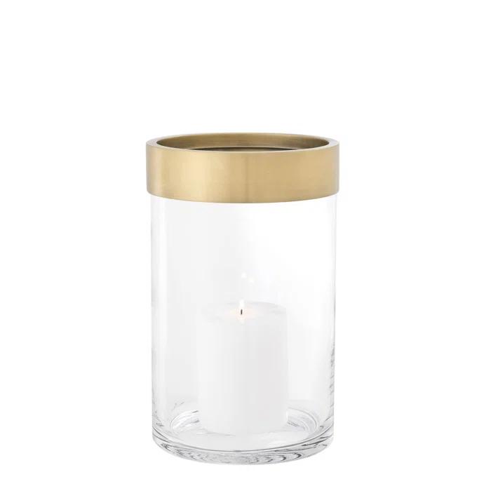 Eichholtz Vertex 12'' H Glass Tabletop Hurricane