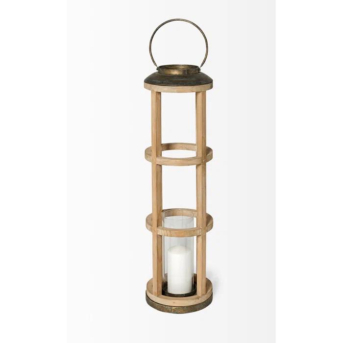 Bella Rustic Black Metal Oversized Candle Lantern