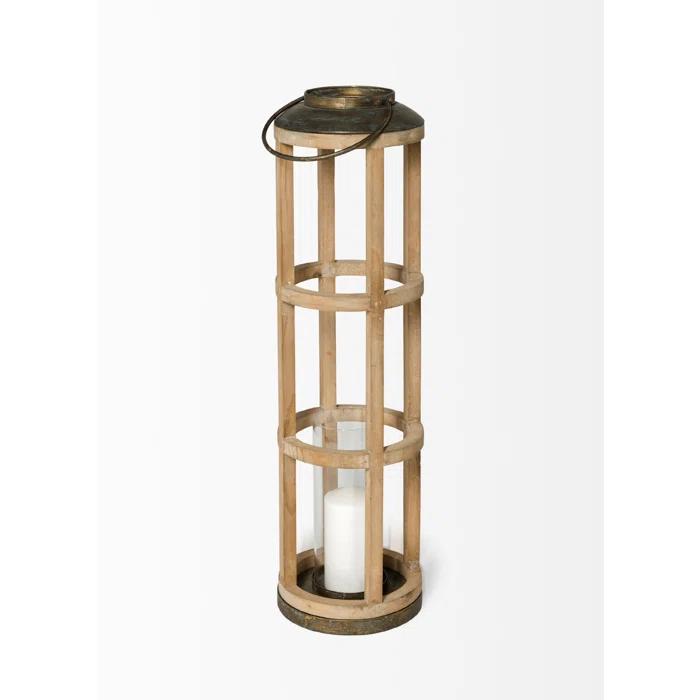 Bella Rustic Black Metal Oversized Candle Lantern