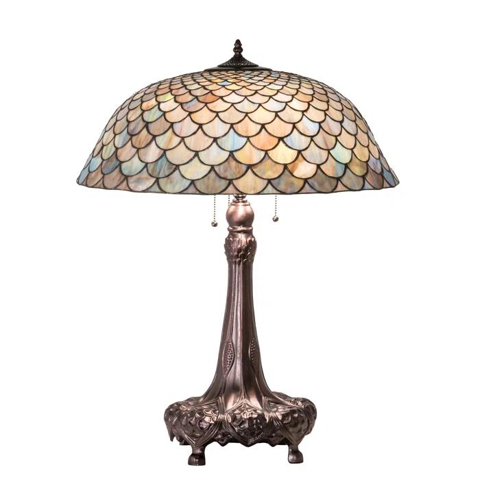 Meyda Tiffany & Stained Glass Metal Table Lamp