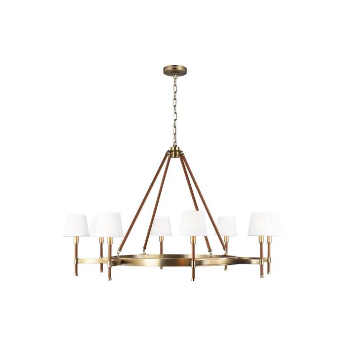Lauren Ralph Lauren Katie 8 - Light Dimmable Wagon Wheel Chandelier