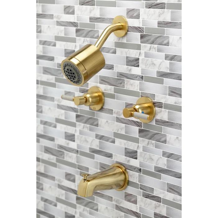 Kingston Brass Kaiser Double-Handle Tub and Shower Faucet