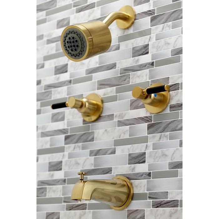 Kingston Brass Kaiser Double-Handle Tub and Shower Faucet