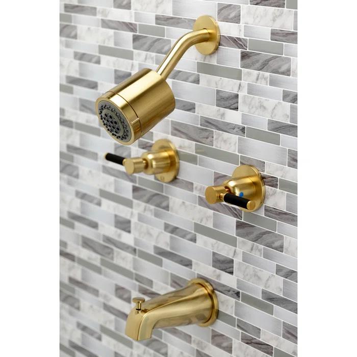 Kingston Brass Kaiser Double-Handle Tub and Shower Faucet
