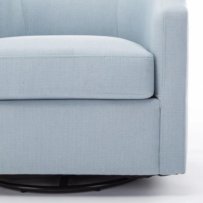 Debbie 77.47cm Wide Polyester Swivel Barrel Chair