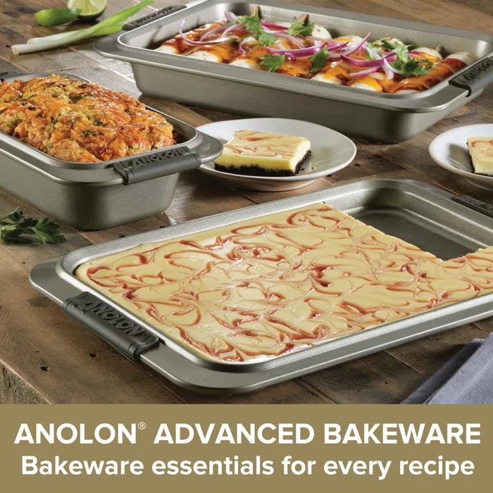 Anolon Advanced Nonstick Bakeware / Baking Set with Silicone Grips