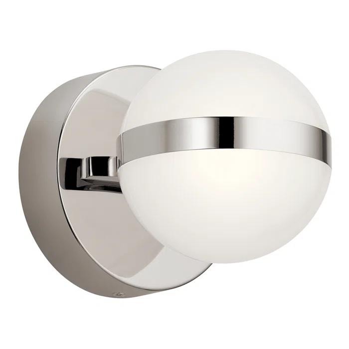5.25 Inch 12W 1 Led Wall Sconce-Polished Nickel Finish Elan Lighting 85090Pn